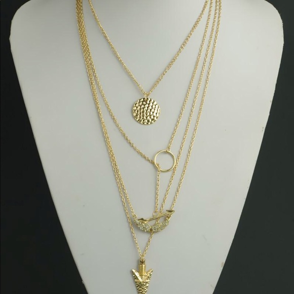 {BECCA} Boho chic arrow layered necklace - Picture 4 of 6